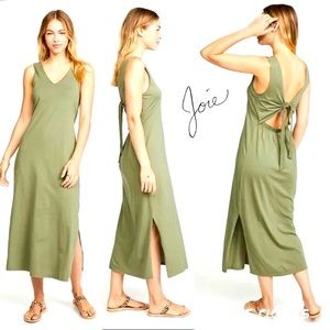 Joie Olive Green Midi Maxi Dress - Size M